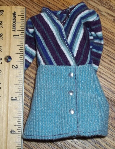Barbie Muñeca Ropa Otoño/Invierno Top Rayas Manga Larga Vestido Etiqueta Original