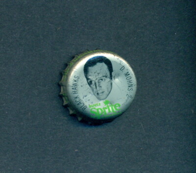 1964-65 SPRITE COCA COLA HOCKEY BOTTLE CAP + Cork Doug Mohns Chicago Blackhawks 