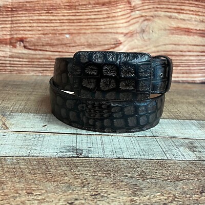 Cinto Unisex Piel Impreza Caiman Cocodrilo Mens Leather  display picture 3