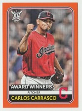 2020 Topps Big League Orange #276 Carlos Carrasco Cleveland Indians