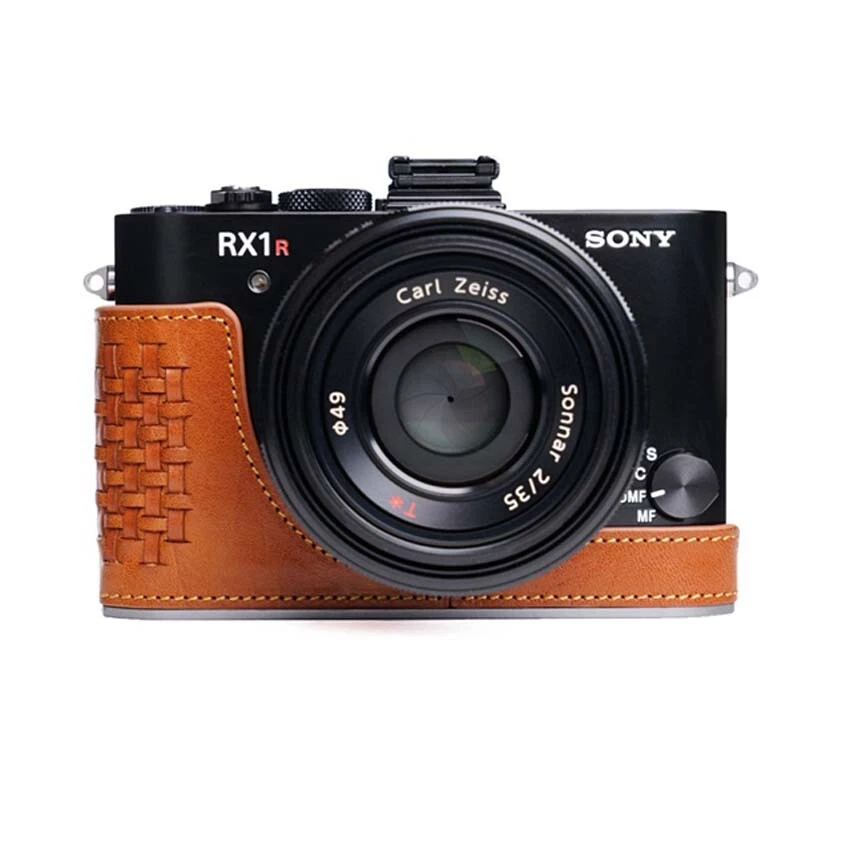 手工制作真皮半摄像头外壳 保护套包 适用于索尼 RX1Rii RX1R2 — 第 3/4 张图片