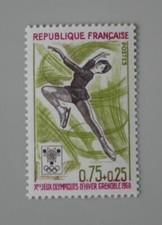 Année 1968 France YT 1546 neuf luxe ** Jeux Olympiques d'hiver à Grenoble