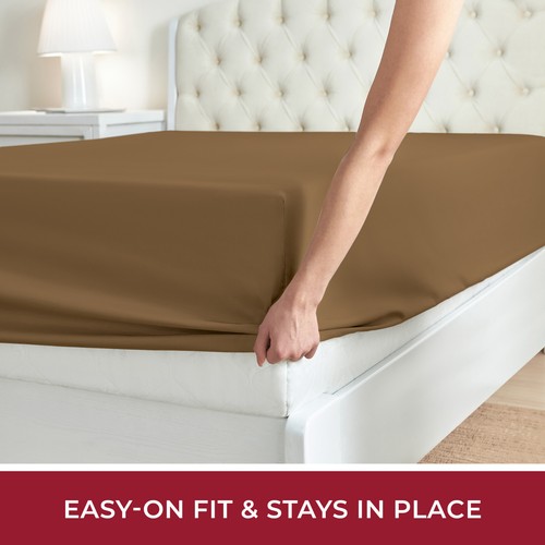 Mellanni Microfiber Fitted Sheet w/ Deep Pockets, Elastic All Around, 20+ Colors - Picture 124 of 205