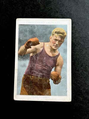 1928 Gene Tunney Boxing Card Amatller Collection 65 Wins, Heavyweight Champion