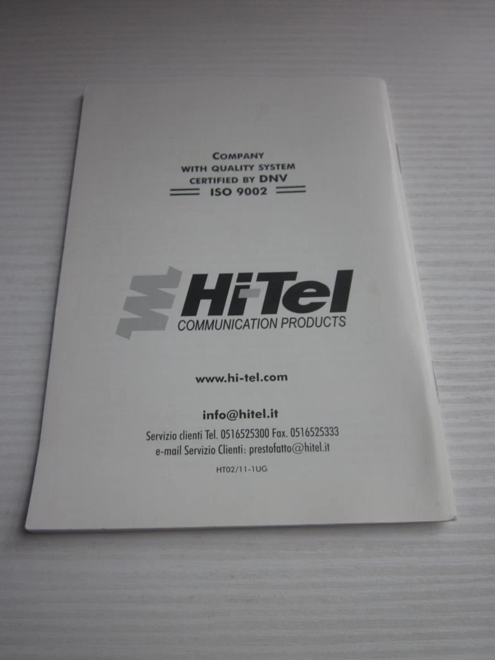 Libretto Istruzioni d'Uso-Hi Tel Ouno-Telefono Cordless-Solo Manuale di Utilizzo - Immagine 3 di 4