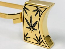 New laser engraved 1911 24k Gold Plated Mirror Polished leaves design #1