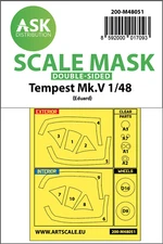 Artscale 1/48 Tempest Mk.V double-sided express mask for Eduard M48051