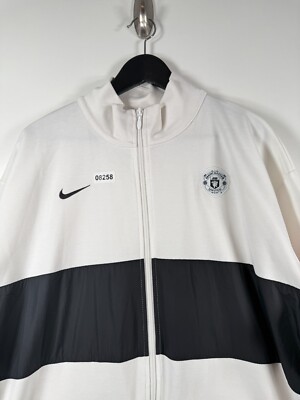 Nike Mens Manchester United Football Soccer Track Jacket White Sz