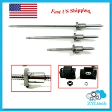 ZYLtech Precision (TRUE C7) 16mm Ball Screw 1605 w/ BF/BK12 End Support - 550mm