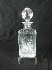 Vintage Thomas Webb Continental Crystal Glass Square Spirit Decanter