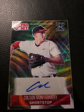 2021 Leaf Pro Set Metal - 1991 Base Autographs Colson Montgomery #PS1-CM2 Red...