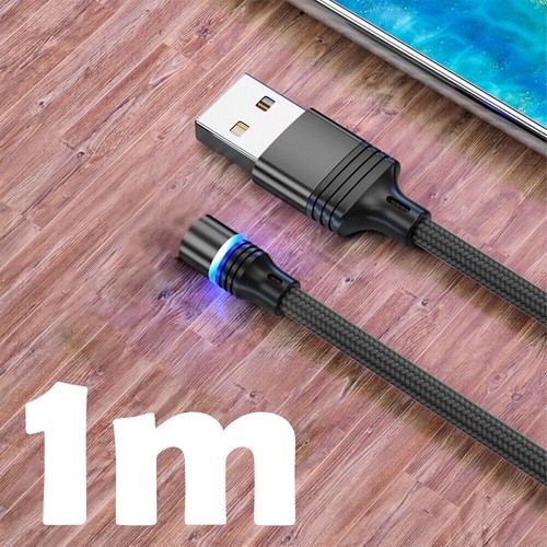 3-in-1 180°+360° Magnetic Charger Cable For Apple Micro USB Type-C Samsung LG - Picture 16 of 38