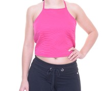 Material Girl Junior's Sleeveless High-neckline Top Size S on sale Material Girl Junior's Sleeveless High-neckline Top Size S on sale