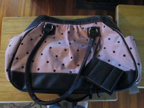 Baby Essentials Pink Fashion Diaper Bag 03/2011 Never used w/ tags & Photo album