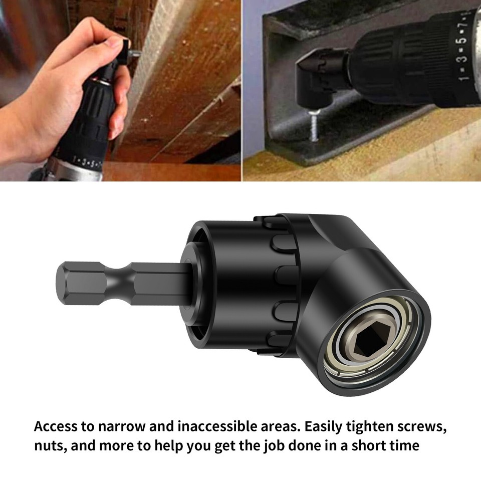 4Pcs Swivel Socket Adapter and 105° Right Angle Drill Attachment Set