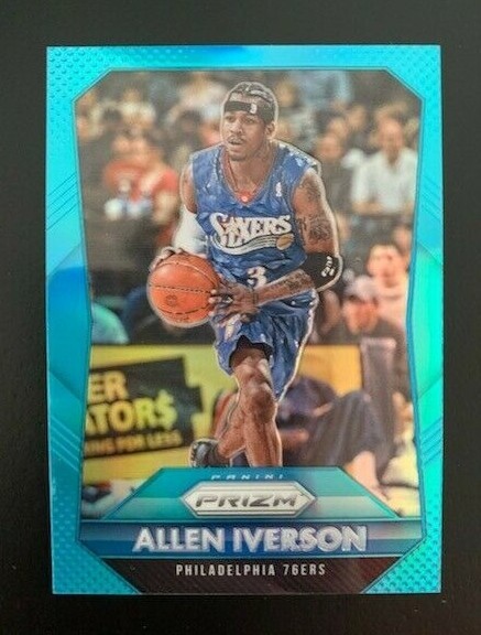 ALLEN IVERSON 2015-16 PANINI PRIZM LIGHT BLUE PRIZMS #D 199/199 - NM/M