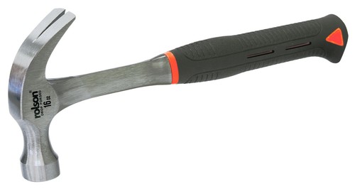 Martello artiglio acciaio impugnatura morbida testa lucida goccia forgiato 16 oz pezzo unico tutto - Foto 1 di 2