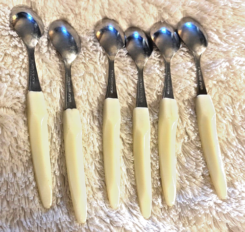 Ancien lot de 6 « petites cuillères » en acier inoxydable Japon - Photo 2/2