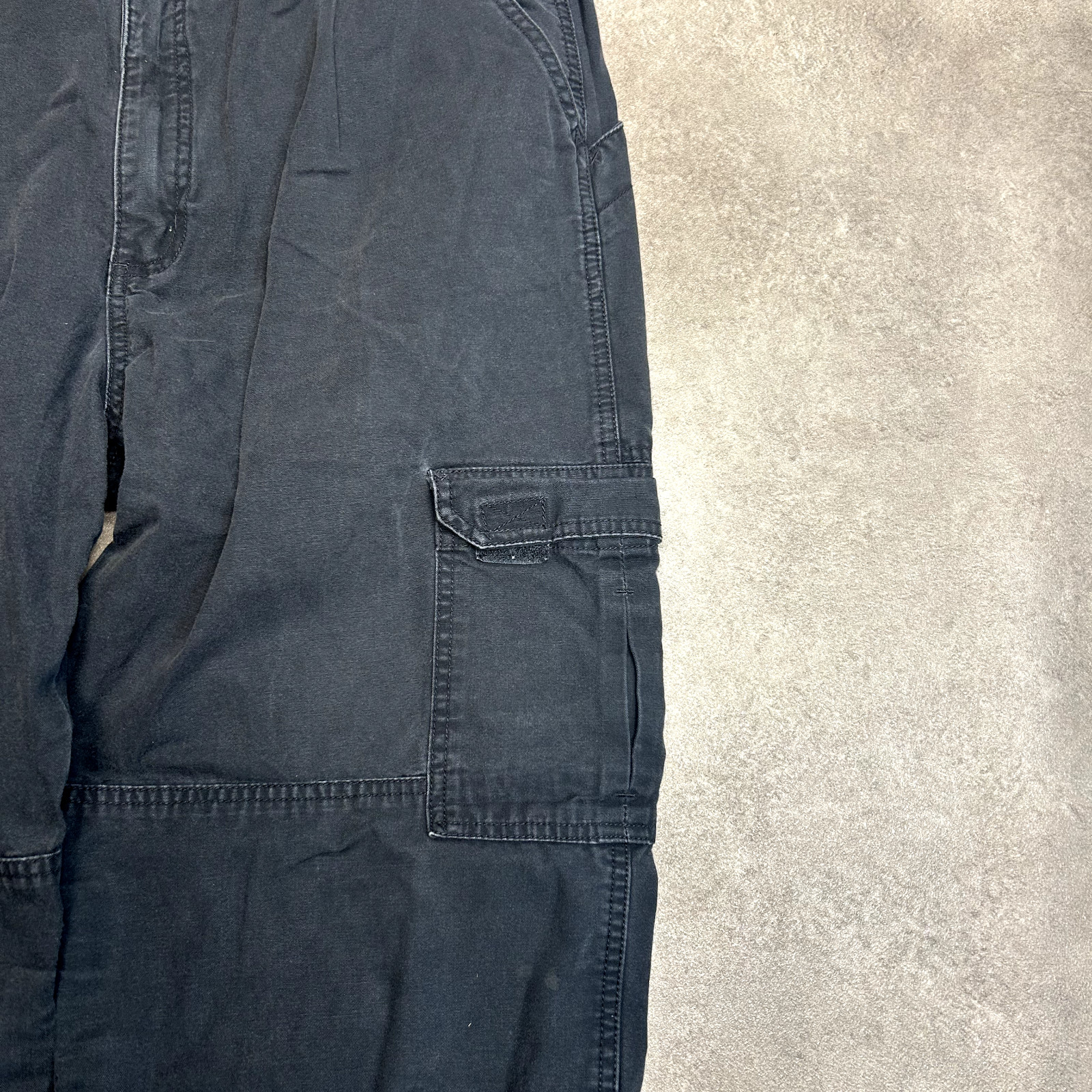 Royal Robbins Cargo Trousers Mens Regular Fit Y2K Workwear Trousers Black, 34” image 5