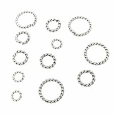 50pcs Split Rings Connectors Open Jump Spiral Stainless Steel 6/8/10/12/15mm Diy
