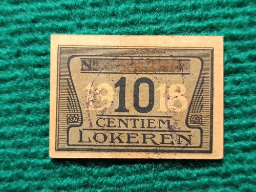 BILLET BELGIQUE D'URGENCE - 10 Centimes - LOKEREN 1918 - NEUF - Imagen 2 de 2