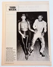 CHER ROLLER SKATING IN SEE-THROUGH TOP~ORIG 1979 SEXY POSTER~VTG PINUP CLIPPING