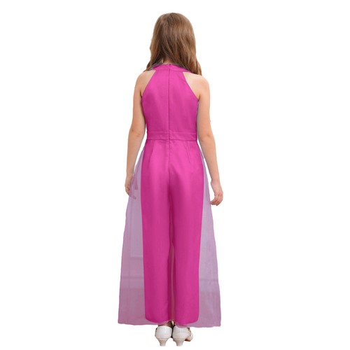 Kids Girls Rompers Evenings Jumpsuit One Piece Bodysuit Sleeveless Gown Pageant - Picture 28 of 54