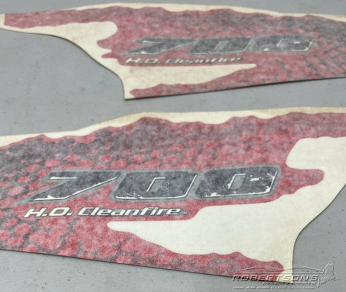POLARIS SNOWMOBILE DECAL LH RH 700 HOOD RED RED H.D. CROSSFIRE OEM VINTAGE 71746 - Picture 2 of 7