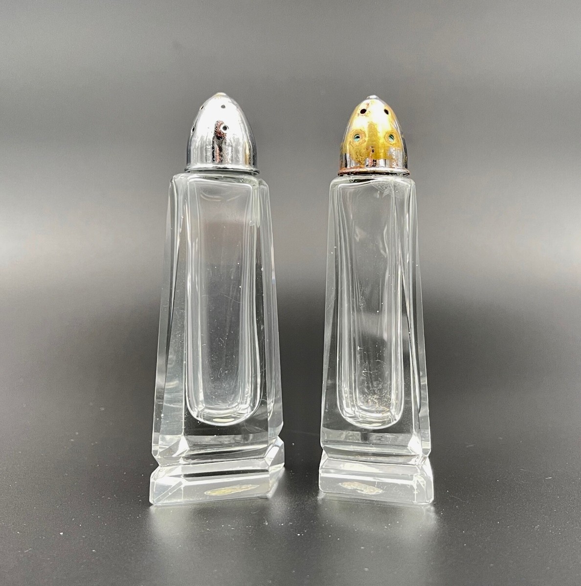   ソルトアンドペッパー　ヴィンテージ 60’s Vintage Hand Cut Crystal Salt & Pepper Set Made in Japan | eBay