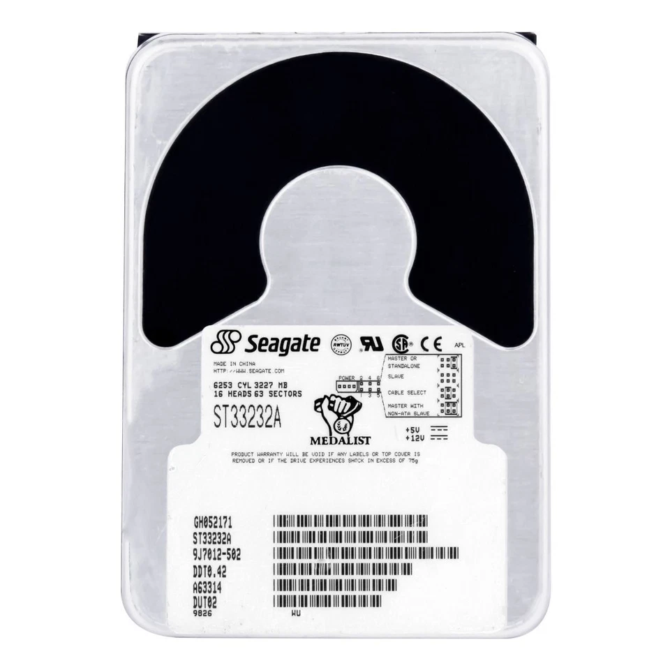 Hard Drive Seagate Medalist 3232 ST33232A 3.2GB 4500RPM ATA 128KB 3.5" - Image 3 of 3