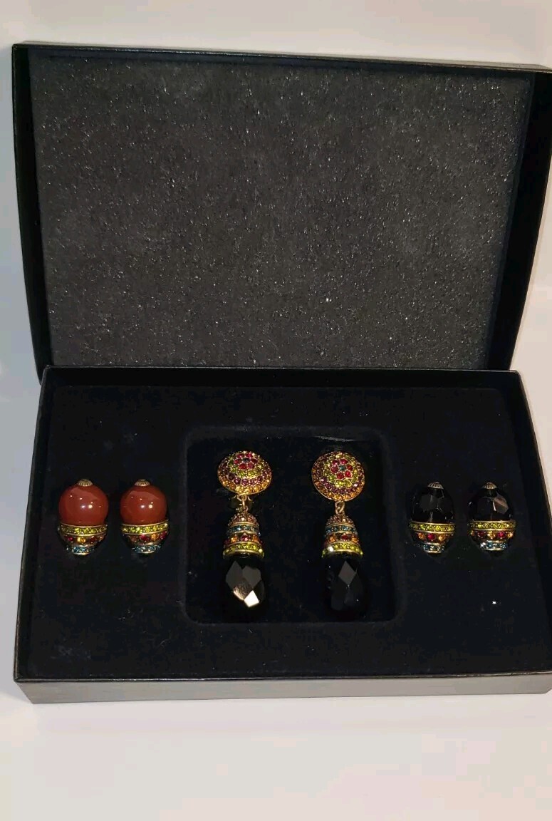 Heidi Daus Interchangeable DANGLING Earrings Clip… - image 2