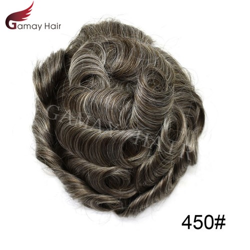 Mens Toupee Hairpiece Fine Mono Hair System Replacements Poly Skin Pu Mens Wigs - Picture 73 of 93