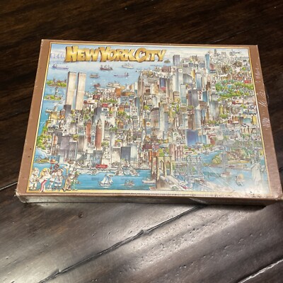 Vintage - New York City Fully Interlocking Jigsaw Puzzle - Unopened  Twin Towers