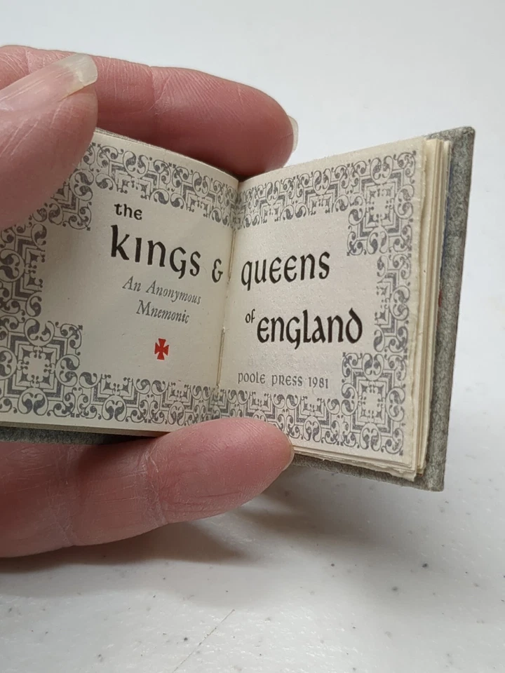 MINI Kings & Queens of England; anonymous mnemonic, Poole Press, 1981, signed LE - Image 4 of 4