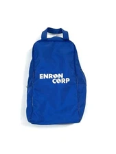 VTG Enron Corp Promotional Tote Bag Zippered Blue Made in USA