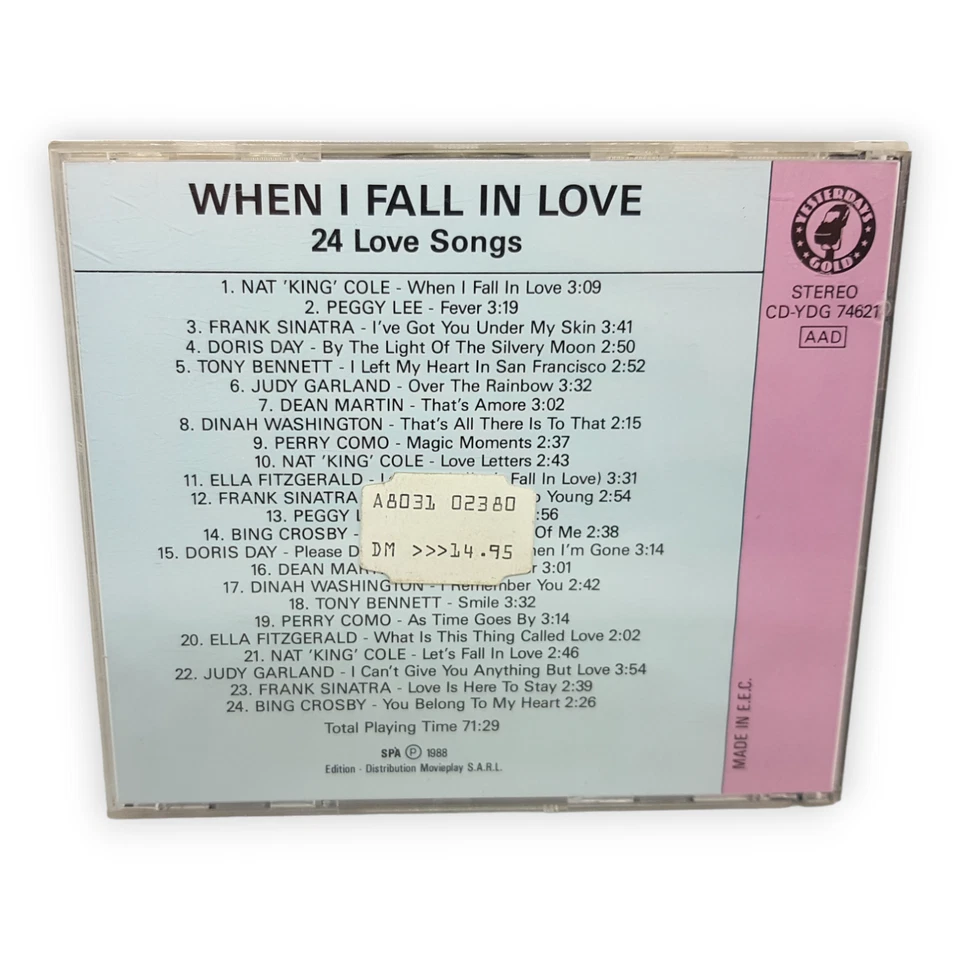 When I Fall in 24 Love Songs CD Sampler Peggy Lee Tony Bennett Judy Garland 1988 - Bild 2 von 4
