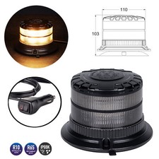 LED Rundumleuchte 12V 24V Warnleuchte Blinklich Magnet Saugnapf Rundumlicht E9