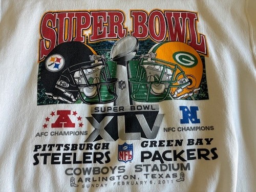 Green Bay Packers vs Pittsburgh Steelers Super Bowl 45 2011 Sweatshirt White
