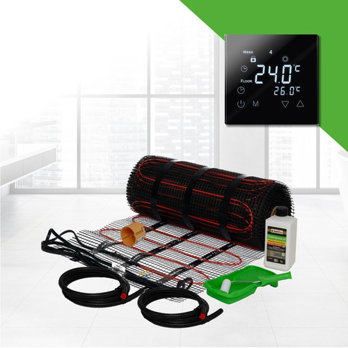 Bodenheizung Fußbodenheizung Elektrische elektro 200W elektrisch Fliese Bad Set - Bild 16 von 52