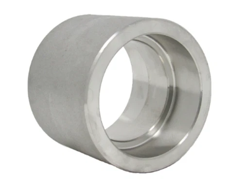 Coupling 2" Class 3000 (3M) Forged 316 Stainless Steel Socket Weld Pipe Fitting