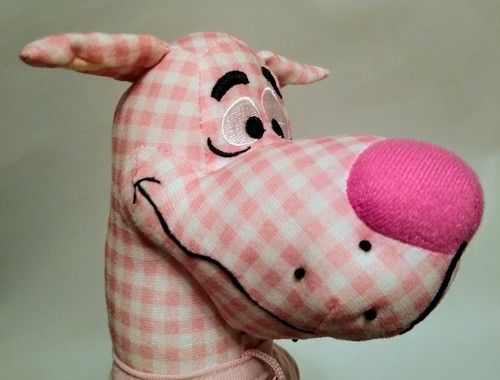 Scooby Doo Rosa Cuadros Guinga Estampado AOP Peluche 14" Juguete Fábrica - Imagen 3 de 6