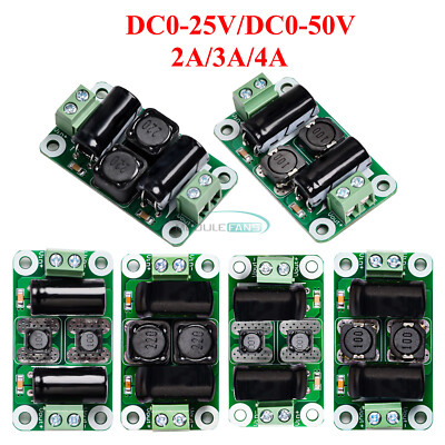 DC Power Filter Board 0-50V 2/3/4A ClassD Power Amplifier Module EMI Suppression