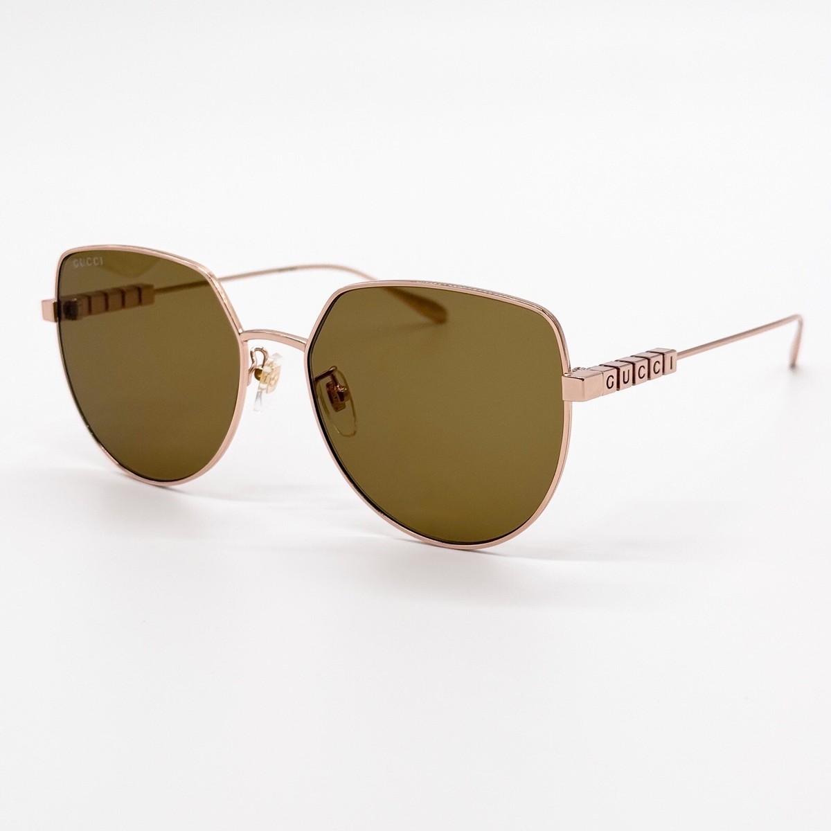 【送料,関税込】 GUCCI サングラス GG1435SA NEW GUCCI GG1435SA 002 GEOMETRIC GOLD BROWN WOMEN SUNGLASSES