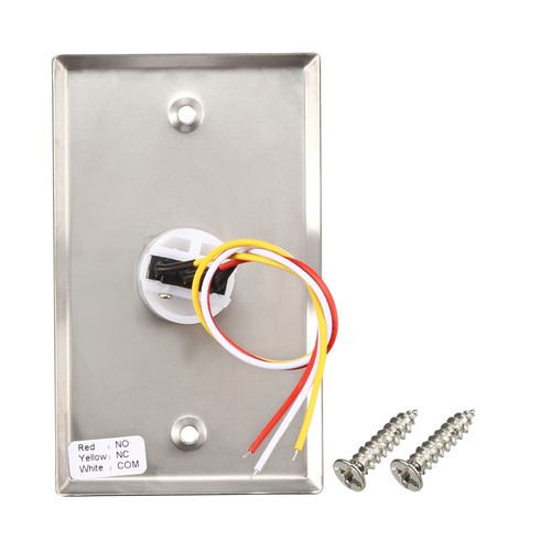 Pulsante Sgancio Porta Pulsante Uscita NO/NC/COM Interruttore Pannello 115mmx70mm 36V 3A - Foto 3 di 4