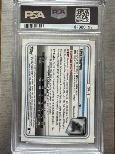 Jerar Encarnacion 2020 Bowman Chrome Gold Auto /50 PSA 10 GEM MINT🔥INVEST🔥📈 - Picture 2 of 2