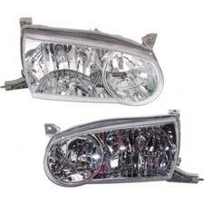 For 2001-2002 Toyota Corolla Pair Headlights Driver And Passenger Side W Bulbs