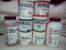 Golden Heavy Body Acrylic Paint and mediums LOT 45 new bottles