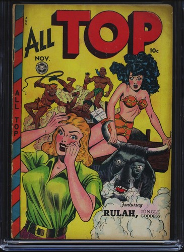 TODOS LOS MEJORES CÓMICS #14 - CGC-4.5, OW-W - Phantom Lady de Baker - Edad de Oro - Imagen 2 de 3