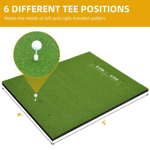 5×4ft Golf Hitting Mat, Thickend 31mm for Driving Swing Indoor Outdoor Practice - Picture 2 of 7