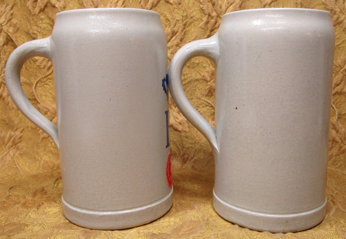2 one liter HOFBRAUHAUSWIRT Glanegger HB Crown salt glazed stoneware beer steins - Picture 6 of 8